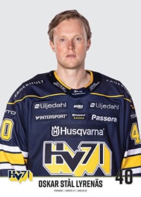 Oskar Stål Lyrenäs #40 HV71 2023/2024 No2-3