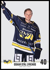 Oskar Stål Lyrenäs #40 HV71 2023/2024 No1-2