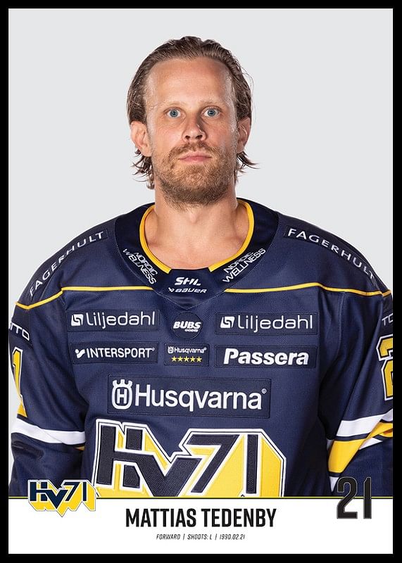 Mattias Tedenby #21 HV71 2023/2024 No2-12