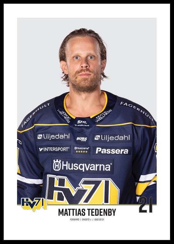 Mattias Tedenby #21 HV71 2023/2024 No2-12