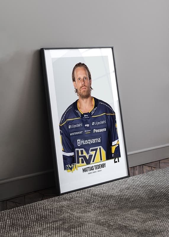 Poster Mattias Tedenby #21 HV71 2023/2024 No2 crossfade