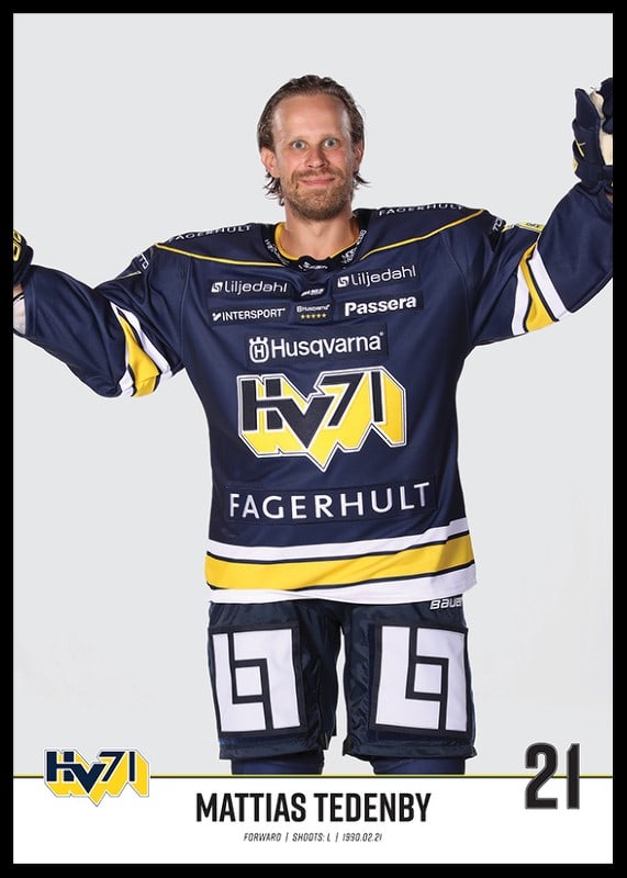 Mattias Tedenby #21 HV71 2023/2024 No1-12