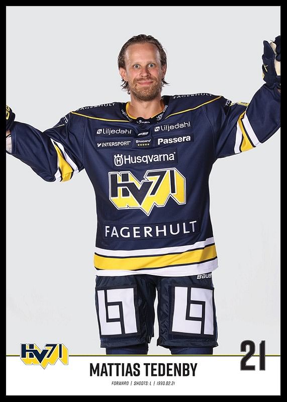 Mattias Tedenby #21 HV71 2023/2024 No1-12