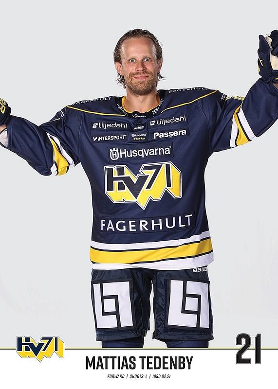 Mattias Tedenby #21 HV71 2023/2024 No1-12