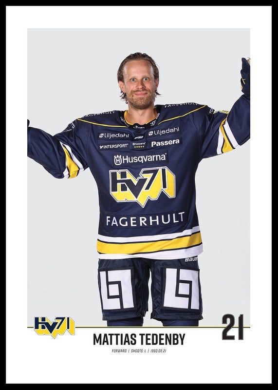 Mattias Tedenby #21 HV71 2023/2024 No1-12