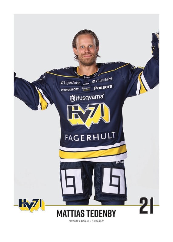 Poster Mattias Tedenby #21 HV71 2023/2024 No1