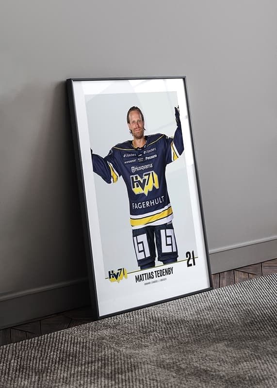 Poster Mattias Tedenby #21 HV71 2023/2024 No1 crossfade