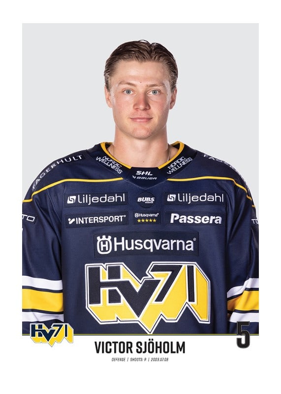 Poster Victor Sjöholm #5 HV71 2023/2024