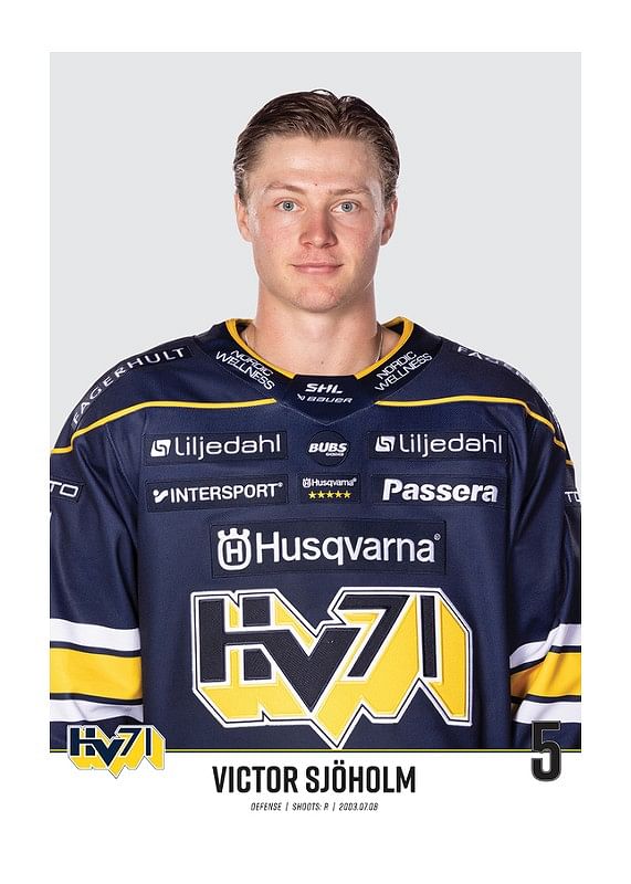 Poster Victor Sjöholm #5 HV71 2023/2024