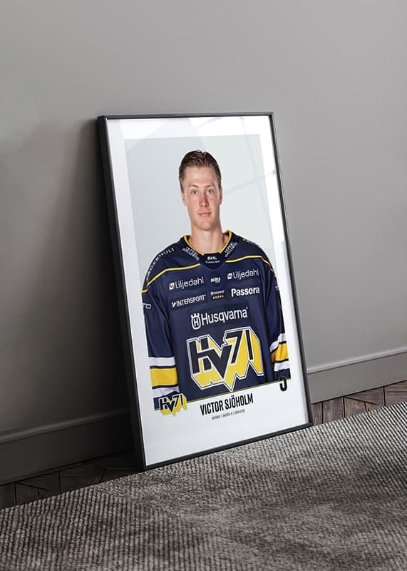 Poster Victor Sjöholm #5 HV71 2023/2024 crossfade