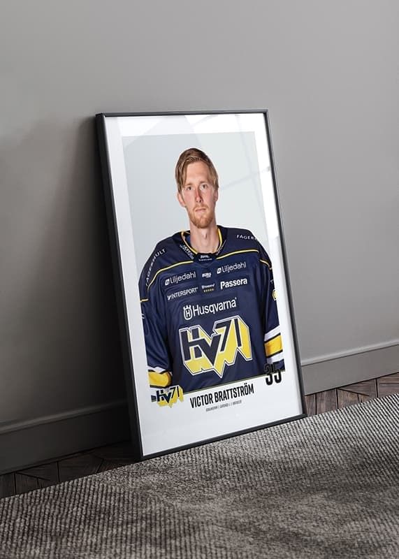 Poster Victor Brattström #35 HV71 2023/2024 crossfade