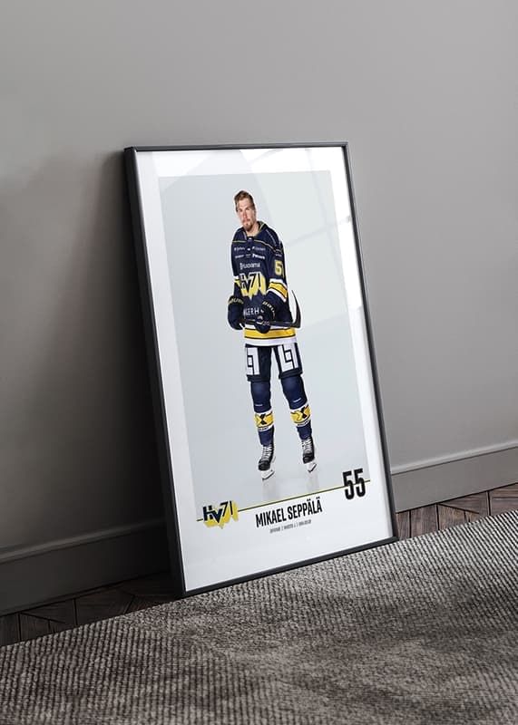 Poster Mikael Seppälä #55 HV71 2023/2024 crossfade