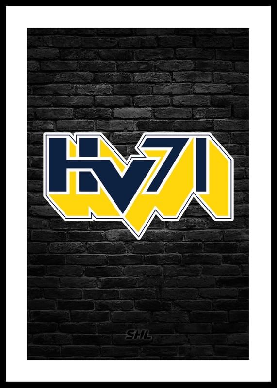 Poster HV71 Brick Wall Logo