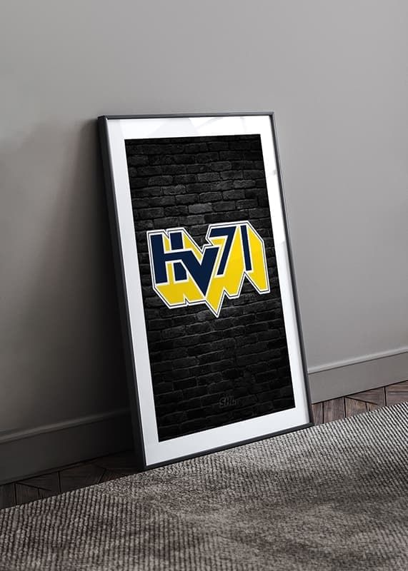 Poster HV71 Brick Wall Logo crossfade
