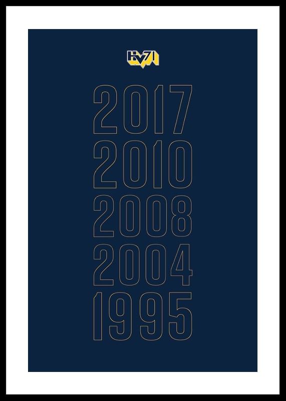 Poster HV71 SM-Guld Åren