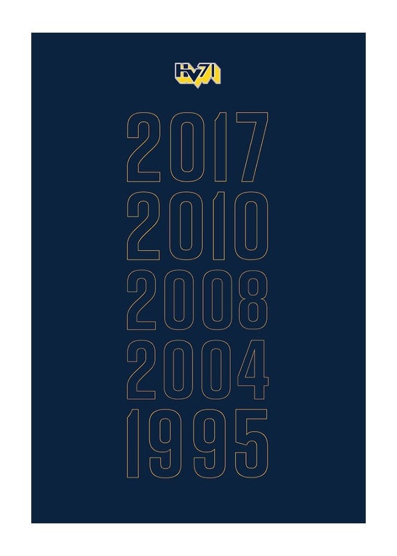 Poster HV71 SM-Guld Åren