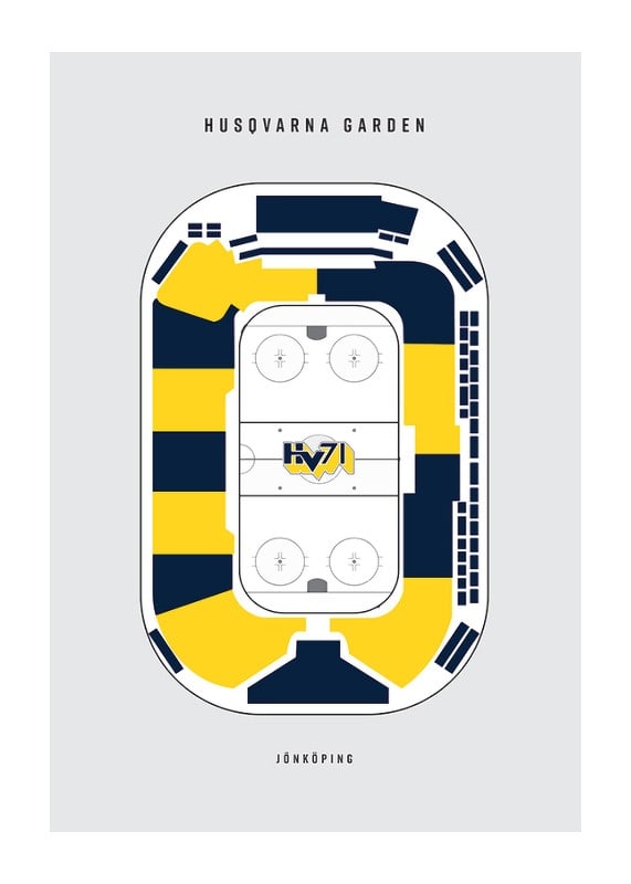 Poster HV71 Husqvarna Garden Skiss