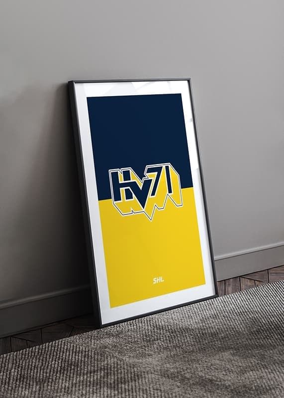Poster HV71 Logo Blå Gul crossfade
