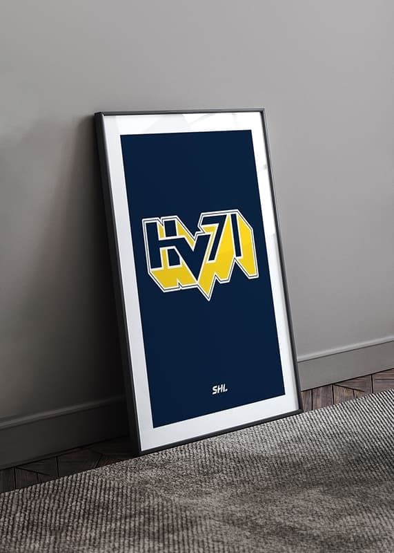 Poster HV71 Logo Blå crossfade