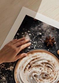 Cup of coffee with cream, cinnamon, gingerbread and star anise-9
