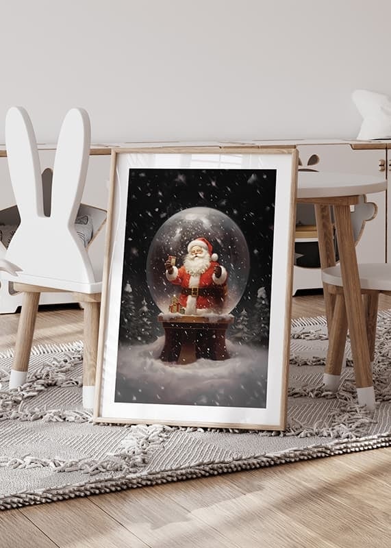 Plakāts Santa Snow Globe crossfade