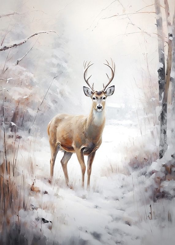 Roe Deer In Winter No2-12