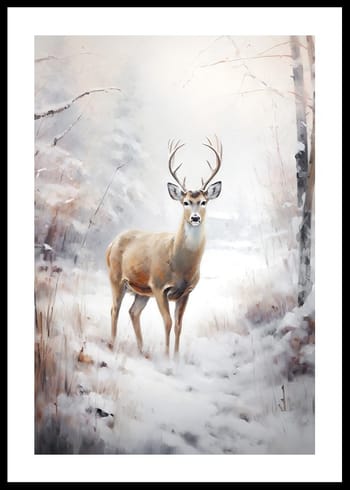 Poster Roe Deer In Winter No2