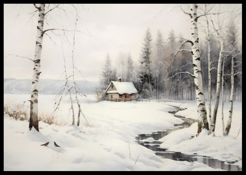 Cottage Winter Landscape-12
