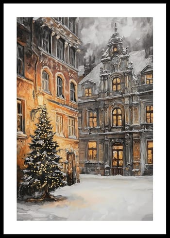 Poszter Town Square In Christmas Lights