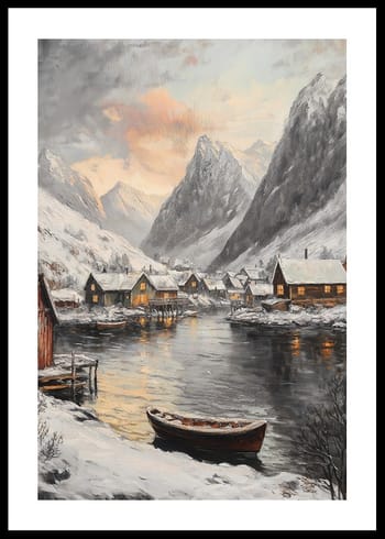 Poster Winter By The Fjord