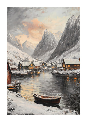 Poster Winter By The Fjord