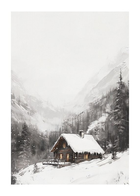 Plagát Alpine Cabin