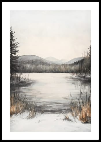 Poster Stillness Winter Hills