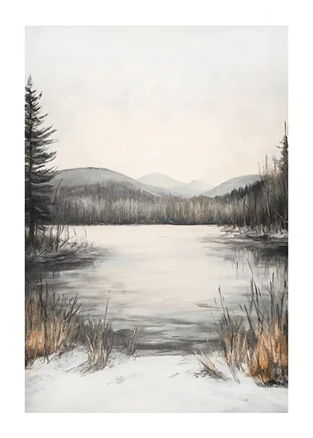 Poster Stillness Winter Hills