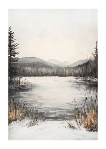 Poster Stillness Winter Hills