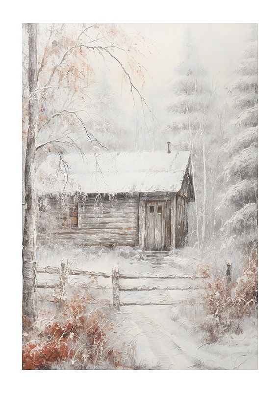 Plagát Rustic Winter Escape