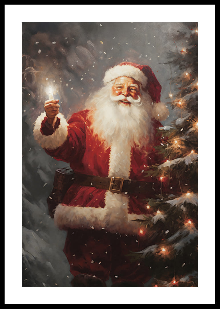 Santa Illuminates Joy Poster | Julkonst | Gallerix.se
