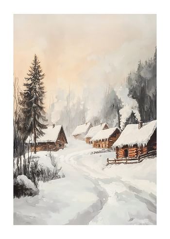 Plakat Winter Cabin Lane