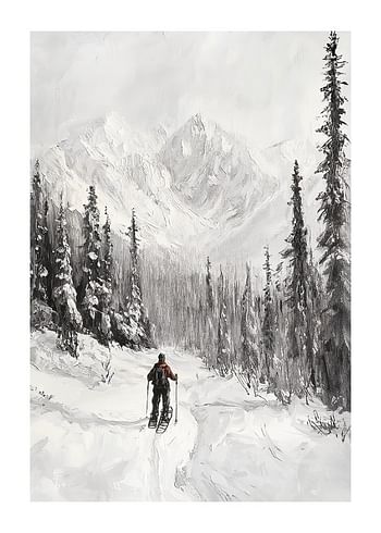 Poster Pathway To Winter Peaks