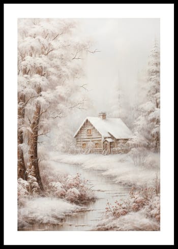 Poster Creekside Winter Cottage