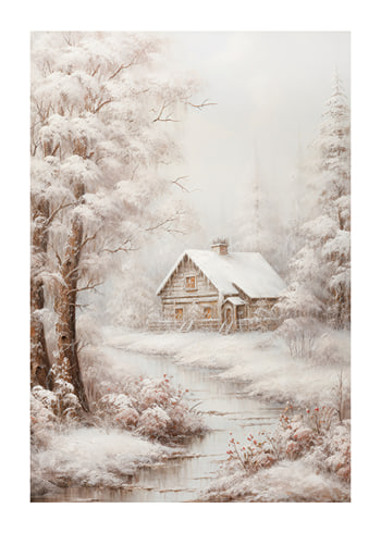 Plakat Creekside Winter Cottage