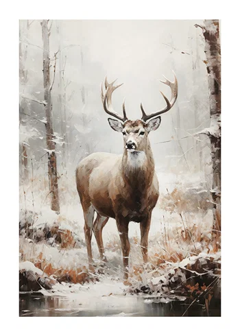Poster Majestic Winter Stag