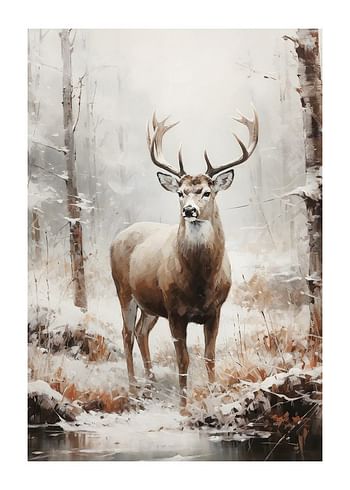 Poster Majestic Winter Stag
