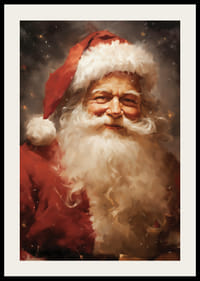 Kalėdų Senelio su balta barzda ir raudona skrybėle portretas-2