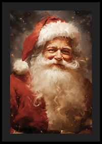 Portrait of Santa Claus with white beard and red hat-4