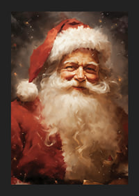Portrait of Santa Claus with white beard and red hat-5