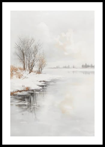 Poster Silent Winter Riverbank