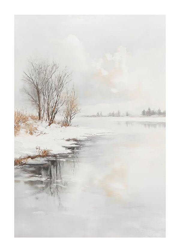 Plakāts Silent Winter Riverbank