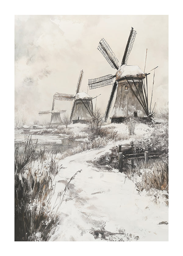 Plakāts Seaside Windmills