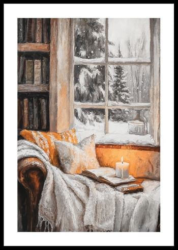 Poster Candlelit By The Window